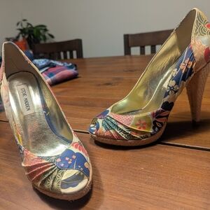 Steve Madden Floral Multicolor Heels